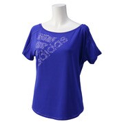 KBZ81-A97782-J/L [FITNESS ロゴルーズTシャツ レディース Lサイズ ナイトフラッシュ S15]