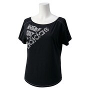 KBZ81-A97784-J/OT [FITNESS ロゴルーズTシャツ レディース OTサイズ BLK]