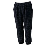 KBZ86-A97807-J/L [FITNESS 総柄カプリパンツ レディース Lサイズ BLK]