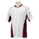 GYJ76-S16955-J/L [adidas Professional 2ボタンベースボールシャツ Lサイズ ホワイト/カレッジエイトバーガンディ]