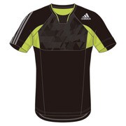 KAZ96-S91447-J/O [REVO トレーニング 半袖Tシャツ メンズ Oサイズ ブラック/セミソーラーイエロー]