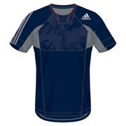 KAZ96-S91449-J/O [REVO トレーニング 半袖Tシャツ メンズ Oサイズ カレッジネイビー/グレー]