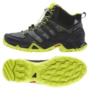 アウトドアシューズ 防水トレッキングシューズ TERREX SWIFT R MID GTX (テレックス スウィフト R ミッド GTX)27.5cm ベースグリーン S15/コアブラック/セミソーラーイエロー [B44135-275]