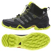 アウトドアシューズ 防水トレッキングシューズ TERREX SWIFT R MID GTX (テレックス スウィフト R ミッド GTX)26.0cm ベースグリーン S15/コアブラック/セミソーラーイエロー [B44135-260]