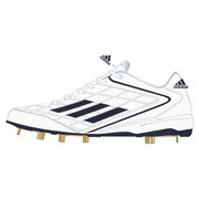 adizero(アディゼロ) 4 IC 野球 ソフト用 スパイク  29.5cm ランニングホワイト/カレッジネイビー/ゴールドメット [C76594-295]