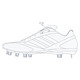 adipure(アディピュア) 野球 ソフト用 スパイク 24.0cm ランニングホワイト/ランニングホワイト/シルバーメット [C76613-240]