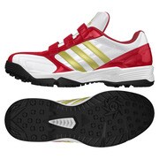 adipure(アディピュア) トレーナー 野球 ソフト用 トレーニングシューズ 29.0cm ランニングホワイト/ゴールドメット/パワーレッド [C76615-290]