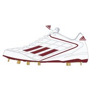 adizero 4 IC 野球 ソフト用 スパイク 29.5cm ランニングホワイト/パワーレッド/ゴールドメット [D73838-295]