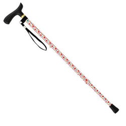 (業務用セット)ナカバヤシ 花柄伸縮式ステッキ RQS-E111FR 花柄レッド〔×3セット〕 業務用セット)ナカバヤシ 花柄伸縮式ステッキ RQS-E111FR 花柄レッド