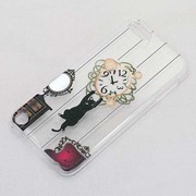 iPod touch 5th用ケース iPod touch5+Color ネコと時計 iPT5-P12