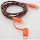 デュオケーブル Apple MFi Lightningアダプタ&Micro USBケーブル 1m オレンジ IBP-DCORA
