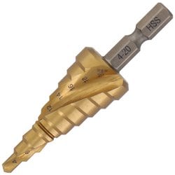 チタンコーティング スパイラルステップドリル 9段(4～20mm) STP-3