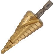 チタンコーティング スパイラルステップドリル 12段(5~27mm) STP-10