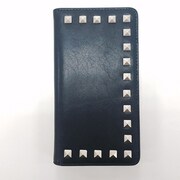 71344 [iPhone 6 4.7インチ用ケース BLACK BY MOUSSY スタッズ付レザー ネイビー]