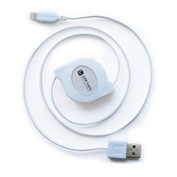 USB Type-A to Lightningケーブル 充電&同期 リール式 MFi認証 80cm ホワイト KL-31