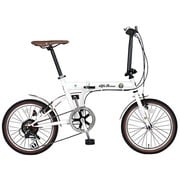 折りたたみ自転車 18型 外装6段変速 ホワイト Turista FDB186