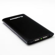 大容量薄型フラットUSBモバイルバッテリー 6000mAh ブラック PSY6000A-BK