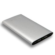 大容量薄型フラットUSBモバイルバッテリー 6000mAh シルバー PSY6000A-SL