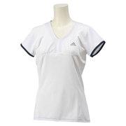 JMJ04-S09193 [FLEUR 半袖 VネックTシャツ レディース Sサイズ WHT]