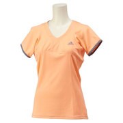 JMJ04-S09194 [FLEUR 半袖 VネックTシャツ レディース Sサイズ フラッシュORG S15]