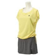 GYF19-S16986 [蘭 ドレス レディース Lサイズ ライトYEL S15/クリアGRY/BLK]