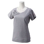 KAZ27-S91253 [SEASONAL TRAINING スラブ半袖Tシャツ レディース OTサイズ MGRYヘザー/ライトフラッシュRED S15]
