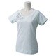 KAZ27-S91254 [SEASONAL TRAINING スラブ半袖Tシャツ レディース Sサイズ WHT/ライトフラッシュGRN]