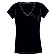 513318-01 [Vネック 半袖 TEE レディース Lサイズ BLK]