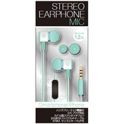 スマートフォン用 フラット式イヤホンマイク ホワイト&グリーン ALK-SFIMWG