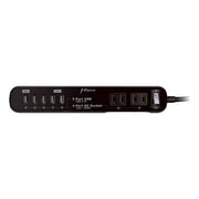 USB給電機能付き電源タップ 黒 USB×5 コンセント×4 JF-PEACE1K