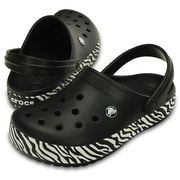 サンダル クロックバンド アニマル プリント クロッグ ユニセックス 22.0cm ブラック/ホワイト Crocband Animal Print Clog M4/W6