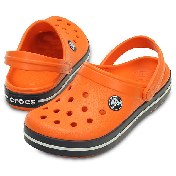 Crocband Kids C12/13 [サンダル クロックバンド キッズ 18.5cm オレンジ/ネイビー]