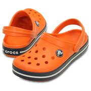Crocband Kids J3 [サンダル クロックバンド キッズ 21.0cm オレンジ/ネイビー]