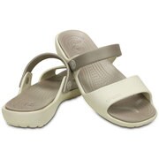 Crocs Coretta W W8 [サンダル クロックス コレッタ ウィメン レディース 24.0cm オイスター/プラチニュウム]