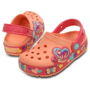 Crocslights butterfly Clog PS C10 [サンダル クロックスライツ バタフライ クロッグ PS キッズ 17.5cm メロン/ポピー]