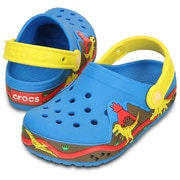 Crocslights dinosaur Clog PS C10 [サンダル クロックスライツ ダイナソー クロッグ PS キッズ 17.5cm オーシャン/ウォルナット]