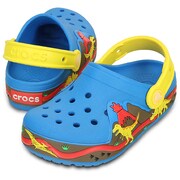 Crocslights dinosaur Clog PS C11 [サンダル クロックスライツ ダイナソー クロッグ PS キッズ 18.0cm オーシャン/ウォルナット]
