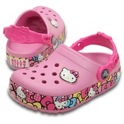 Crocslights Hello Kitty ribbon Clog C8 [サンダル クロックスライツ ハローキティ リボン クロッグ キッズ 15.5cm カーネーション]