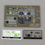 CDM7208 米海軍 F-14D用コックピット HB社用 [1/72スケール エッチングパーツ]