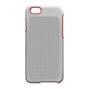 iP6 Die slimes case [iPhone 6/6s 4.7インチ用スリムケース シルバー&レッド/ドット]