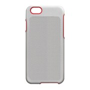 iP6 Die slimes case [iPhone 6/6s 4.7インチ用スリムケース シルバー&レッド/ヘキサ]