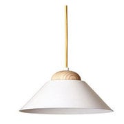 ペンダント照明 ホワイト LOW ENAMELED & WOOD LAMP 電球なし WH