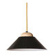 ペンダント照明 ブラック LOW ENAMELED & WOOD LAMP 電球なし BK