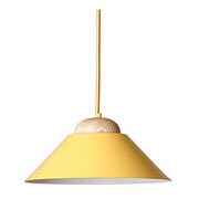 ペンダント照明 イエロー LOW ENAMELED & WOOD LAMP 電球なし YE