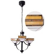 MOSAIC GLASS CHANDELIER 3 電球あり WH/YE