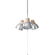 ALUMI & WOOD 3BULB PENDANT LAMP 電球あり SV
