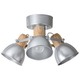 シーリングランプ シルバー ALUMI & WOOD 3BULB CEILING LAMP REMOCON 電球あり SV