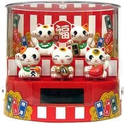 ソーラー五匹の招き猫 [高さ90×幅96×奥行き70mm]