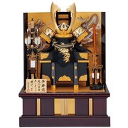 A-306 五月人形 彫金竜ゴールド兜飾り 25号