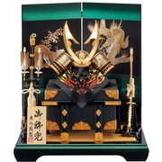 A-394 五月人形 ゴールド新竜虎兜飾り 13号